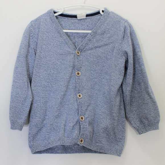 H&M Boys Blue Cardigan Sweater 1.5-2 Years, Light - Picture 3 of 3